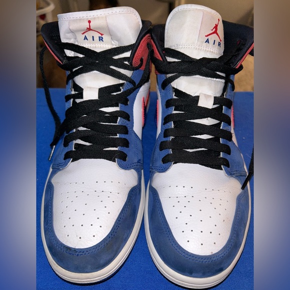 aj1 mid rush blue